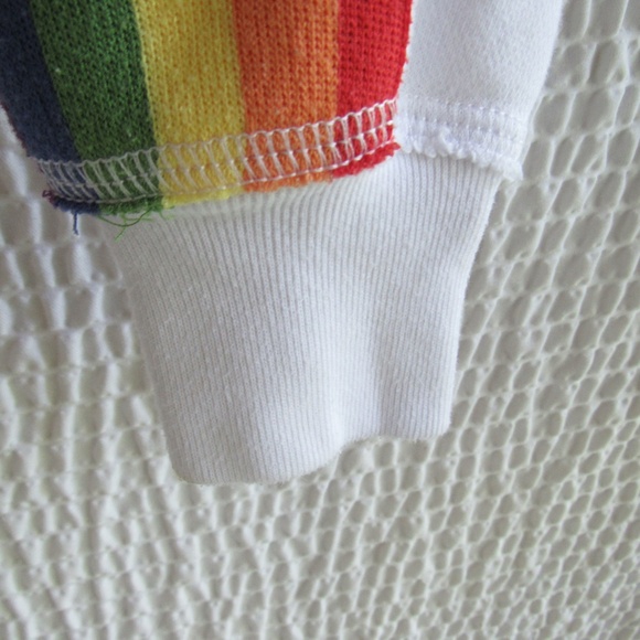 Abercrombie & Fitch Y2K Rainbow Sweatshirt Size XXS Cropped Crewneck - Picture 5 of 8